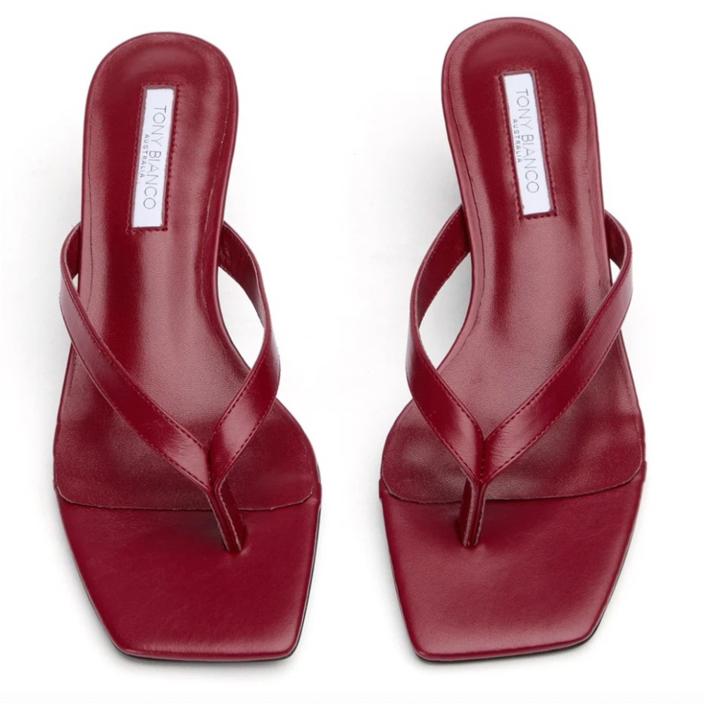 Tony Bianco Burgundy Sandals
